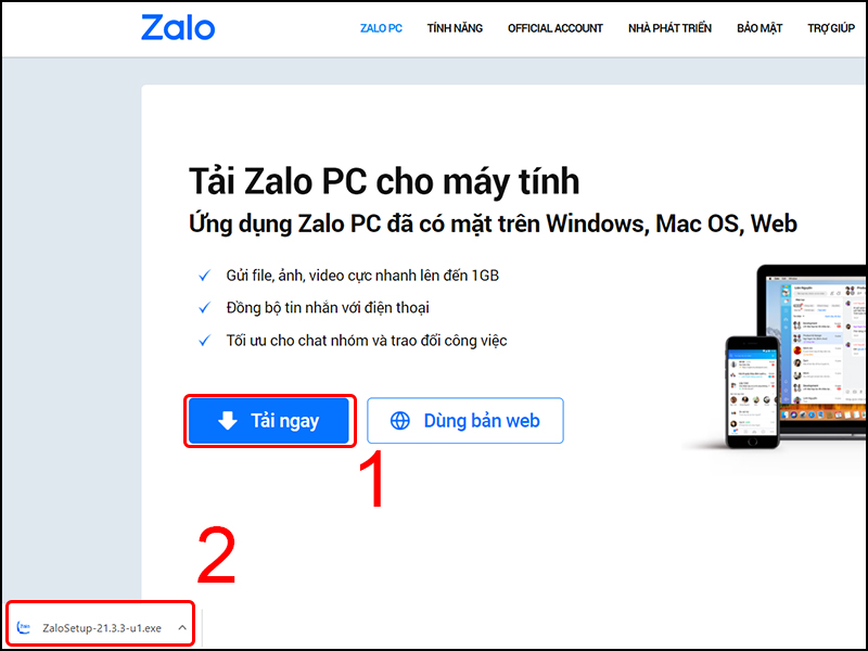 Mở file đã tải xuống